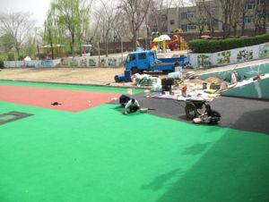 點擊查看詳細信息<br>標題：幼兒園塑膠場地施工中 閱讀次數：2524